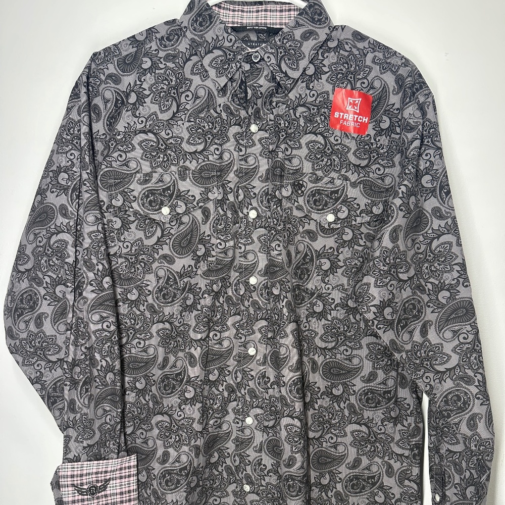 Ariat Relentless Stretch Button Down Long Sleeve Western Shirt Men's Size Medium